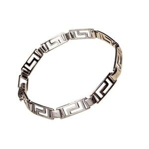 Vintage Silver tone Greek Key Bracelet